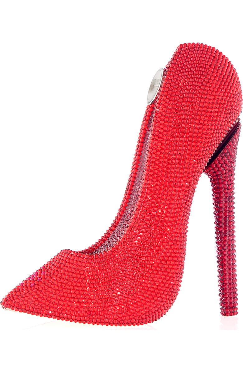 JUDITH LEIBER COUTURE Stiletto Crystal Embellished Clutch, Alternate, color, Light Siam Multi