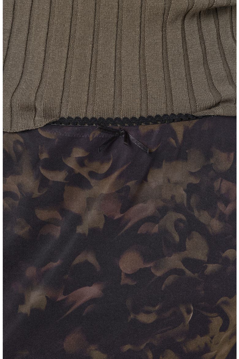Lucia Printed Mesh Maxi Skirt, Alternate, color, BLACK AOP FROST BLOM