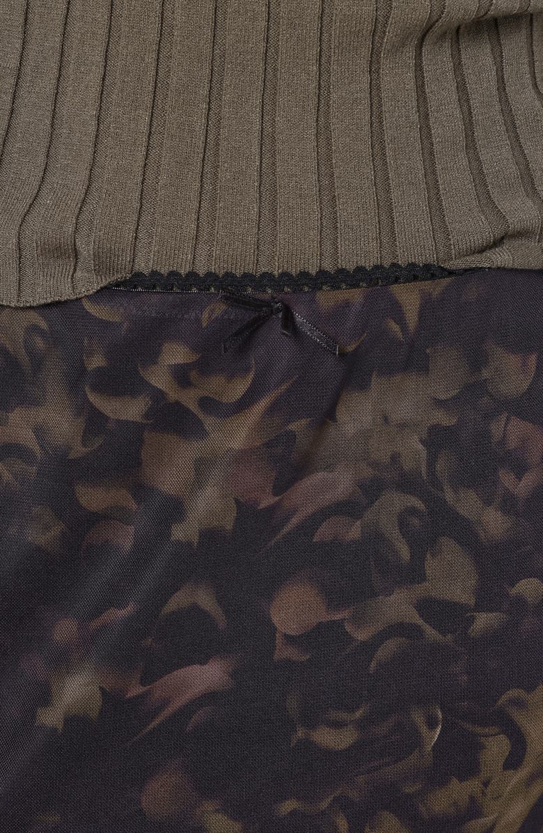 Noisy may Lucia Printed Mesh Maxi Skirt, Alternate, color,