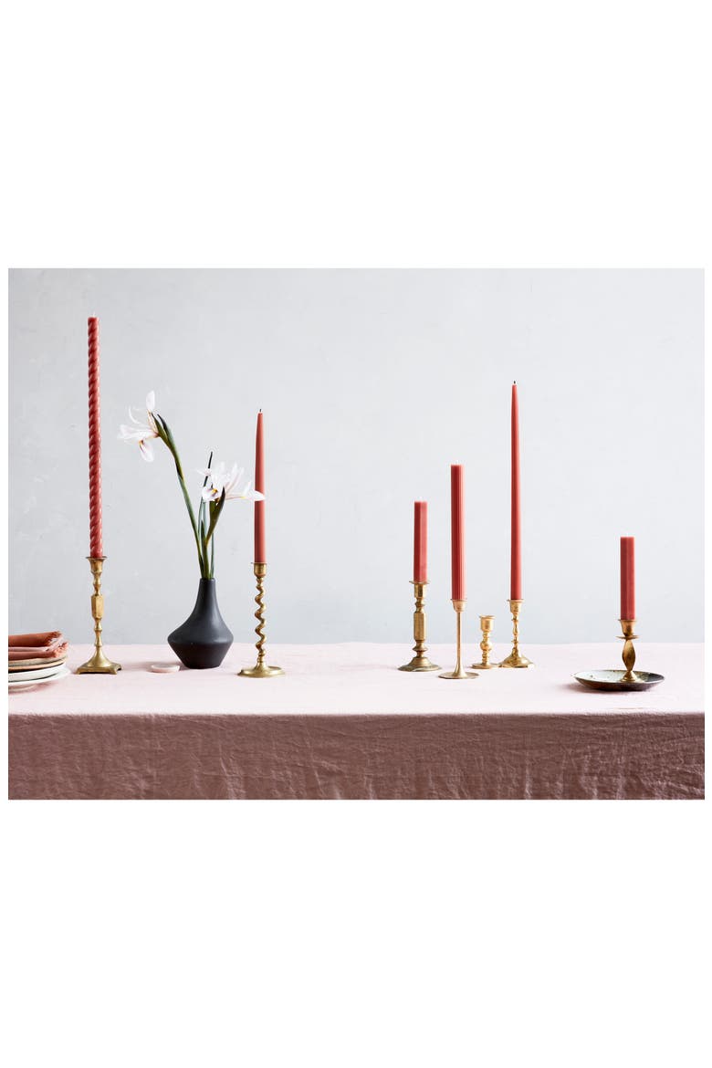 Set of Two 10-Inch Fancy Taper Candles, Alternate, color, PETAL