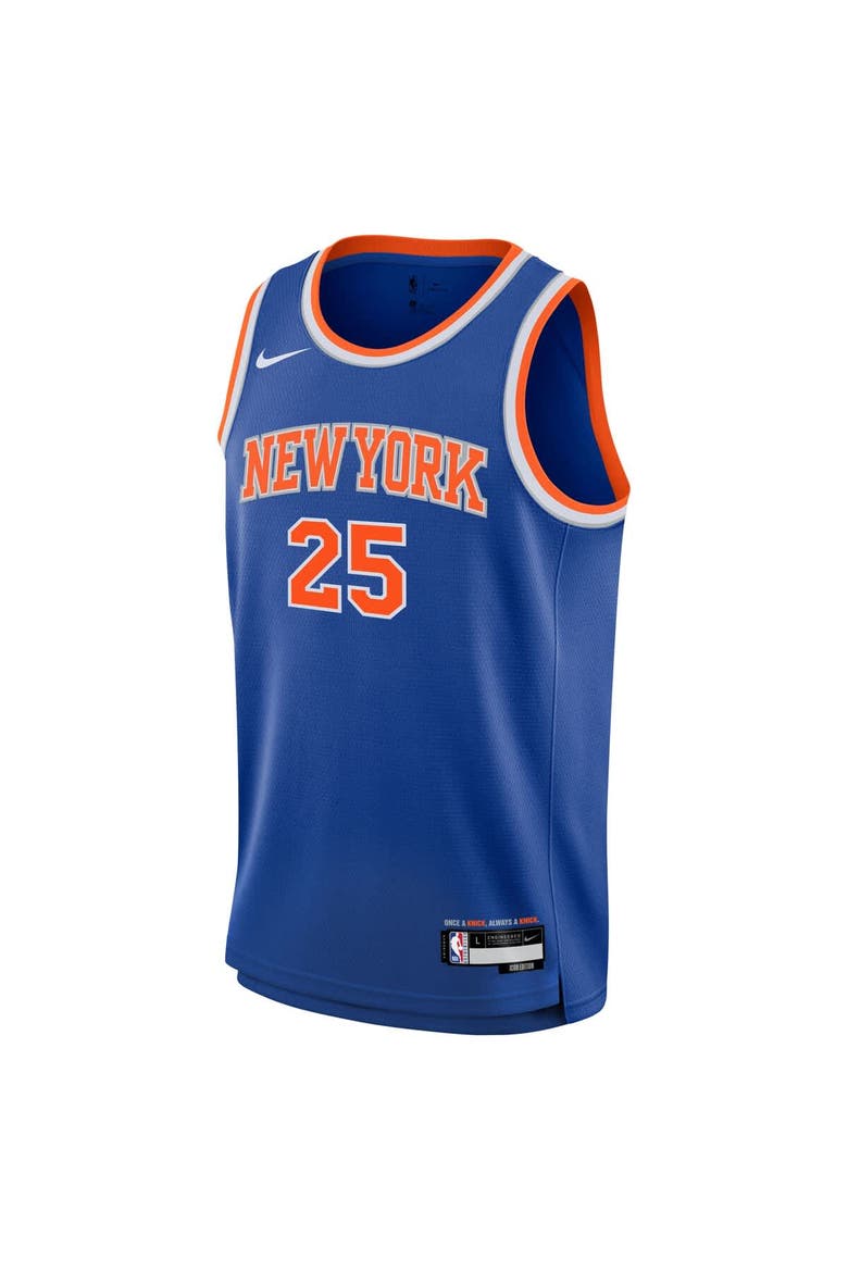 Youth Nike Mikal Bridges Blue New York Knicks Swingman Jersey - Icon Edition, Alternate, color, Blue