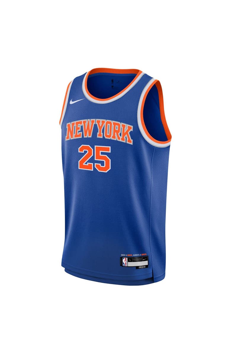 Nike Youth Nike Mikal Bridges Blue New York Knicks Swingman Jersey - Icon Edition, Alternate, color, Blue