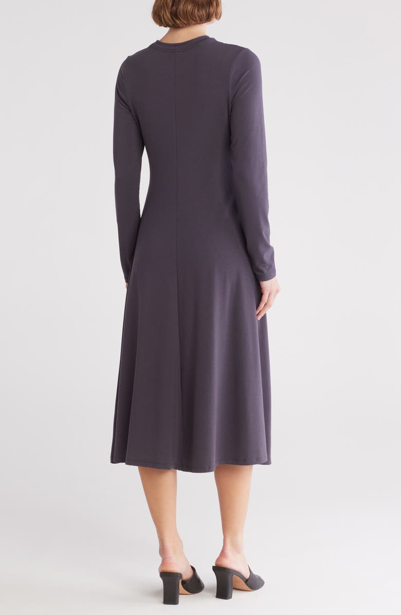 NORDSTROM RACK Knit Long Sleeve A-Line Dress, Alternate, color, Grey Stonehenge