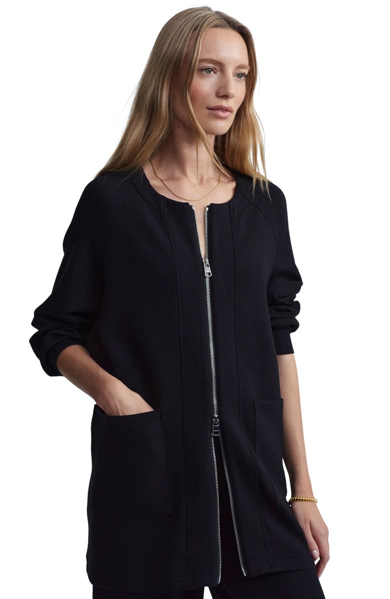 Varley Augusta DoubleSoft<sup>®</sup> Zip-Up Sweatshirt, Alternate, color, Black