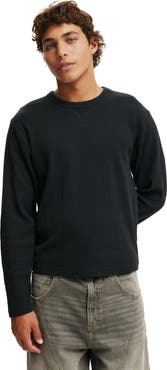 Cotton On Men's Cropped Fit Textured Long Sleeve