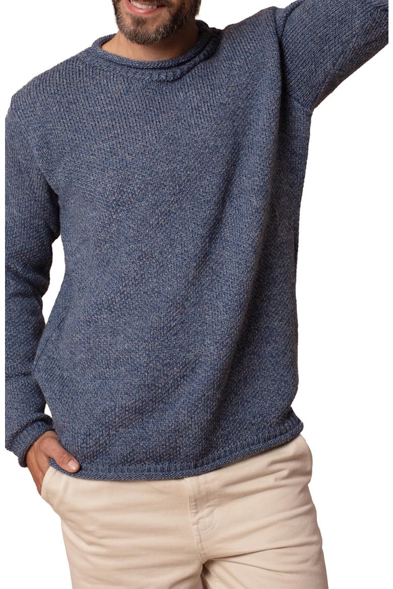 Tex Stitch Crew Sweater, Alternate, color, INDIGO
