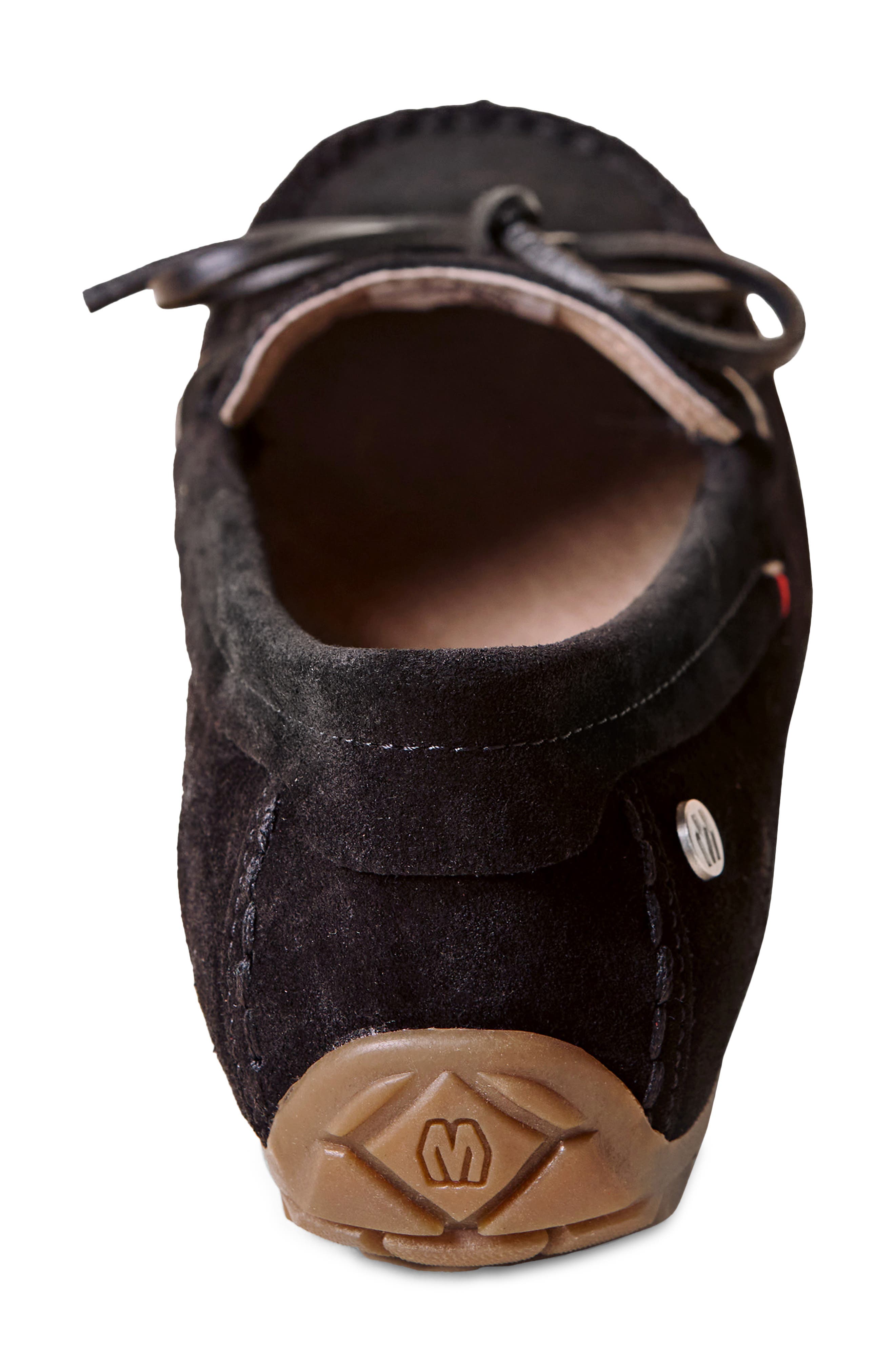 Minnetonka Moc Toe Driving Loafer, Alternate, color, Black