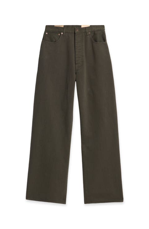 Jaron Wide-Leg Bull Cotton Trousers