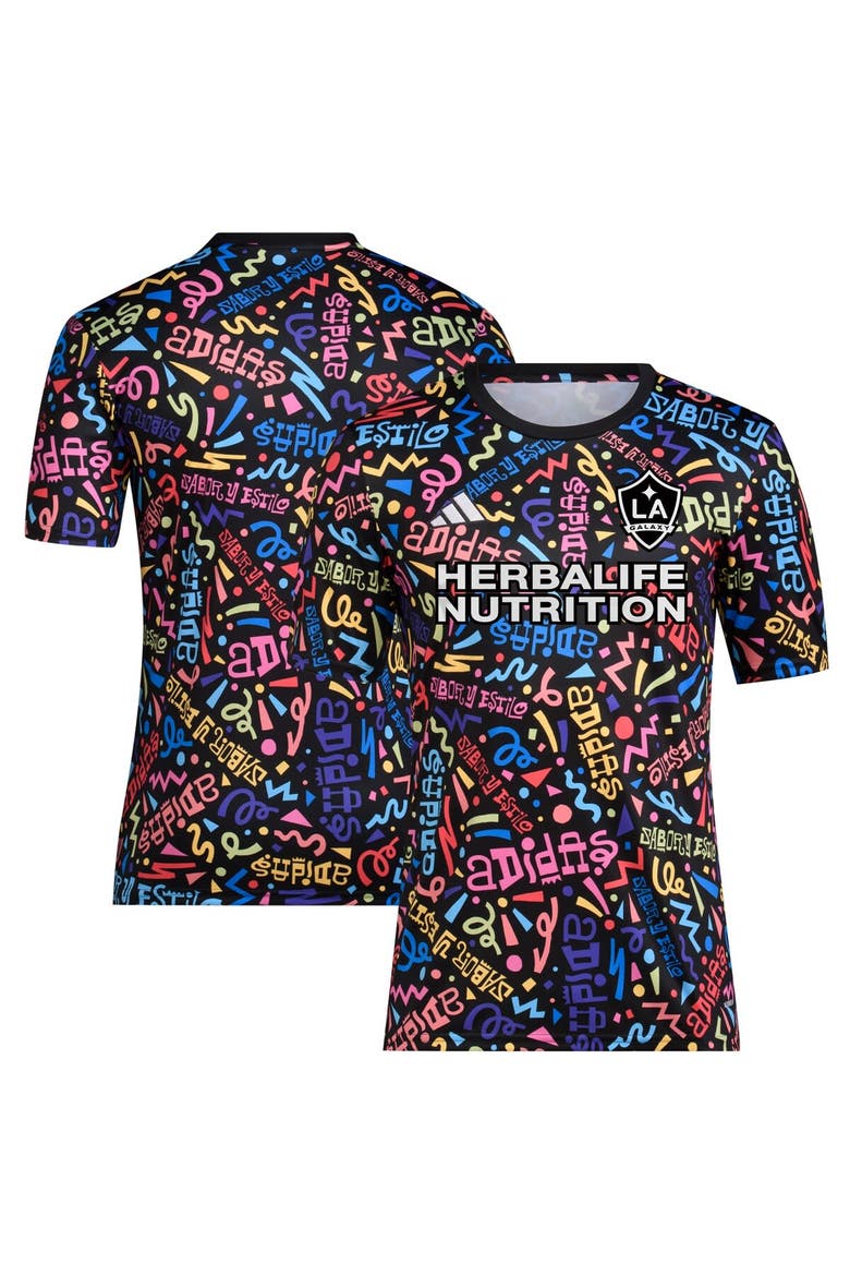 Men's adidas  Black LA Galaxy 2023 Hispanic Heritage Pre-Match Top, Main, color, Black