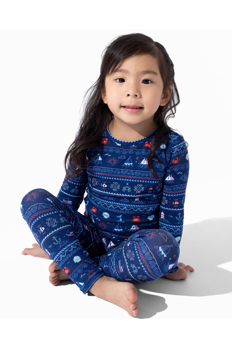 Kids' Sail Away Fair Isle Set of 2 Piece Pajamas, Alternate, color, Sail Away Fair Isle