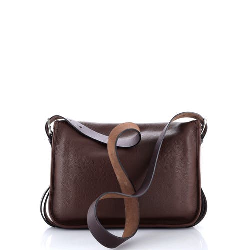 Pre-owned Hermes Hermes Barda Messenger Bag Clemence 35 In Brown