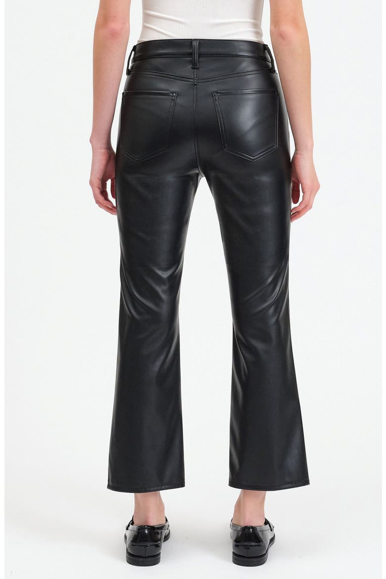 Shy Girl High Waist Faux Leather Flare Pants, Alternate, color, CINEMATIC