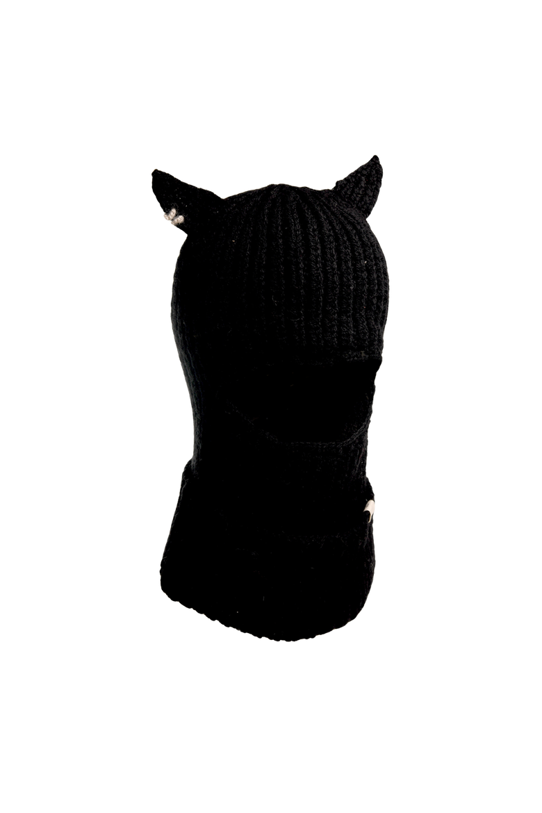 Hood With Horns, Alternate, color, Black