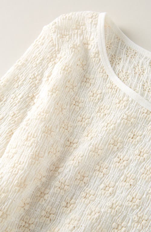 Treasure & Bond Kids' Stretch Lace Top In Neutral