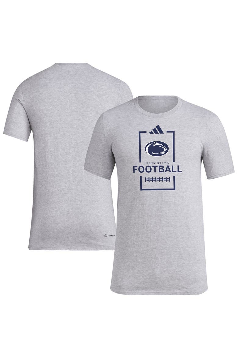 Men's adidas Gray Penn State Nittany Lions Football Polyester T-Shirt, Main, color, Gray