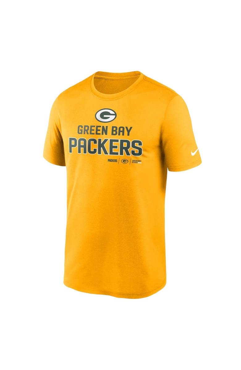 Nike Men's Nike Gold Green Bay Packers Legend Community Performance T-Shirt, Alternate, color, 