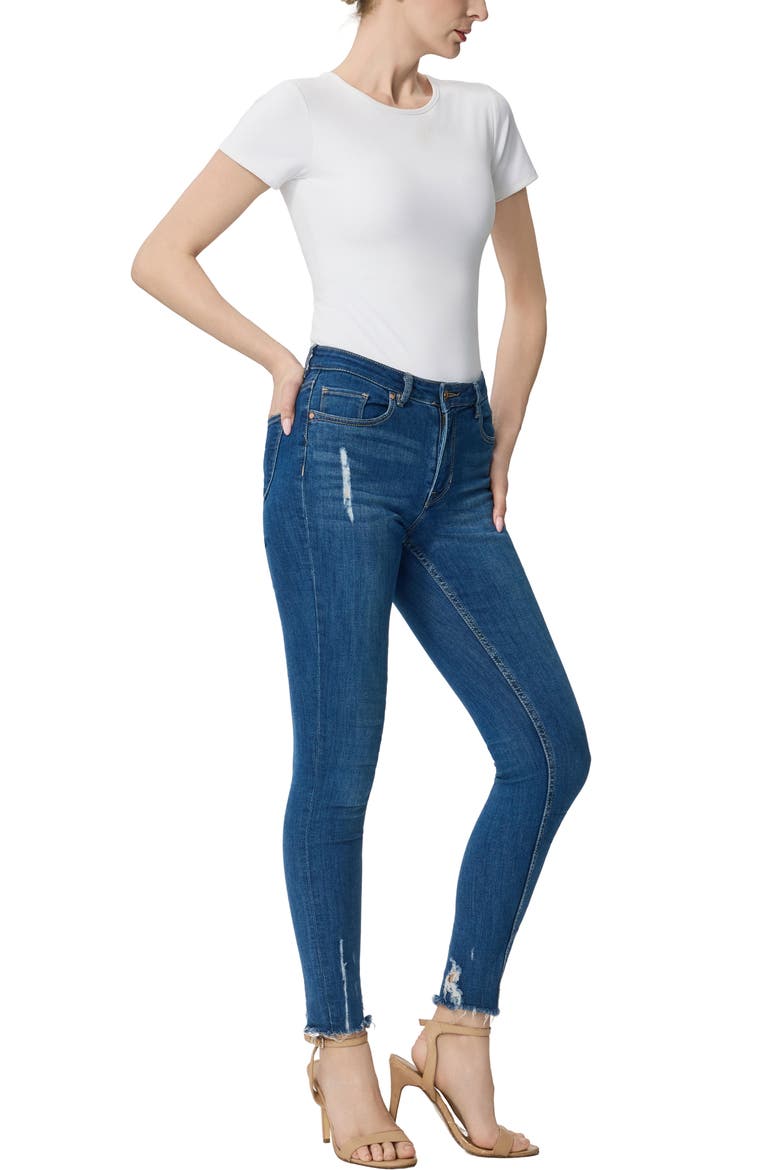 Women's Crew Neck Short Sleeve Bodysuit, Alternate, color, White