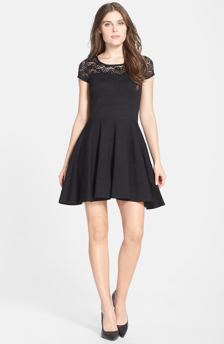 Felicity & Coco Ponte Knit Fit & Flare Dress, Alternate, color,