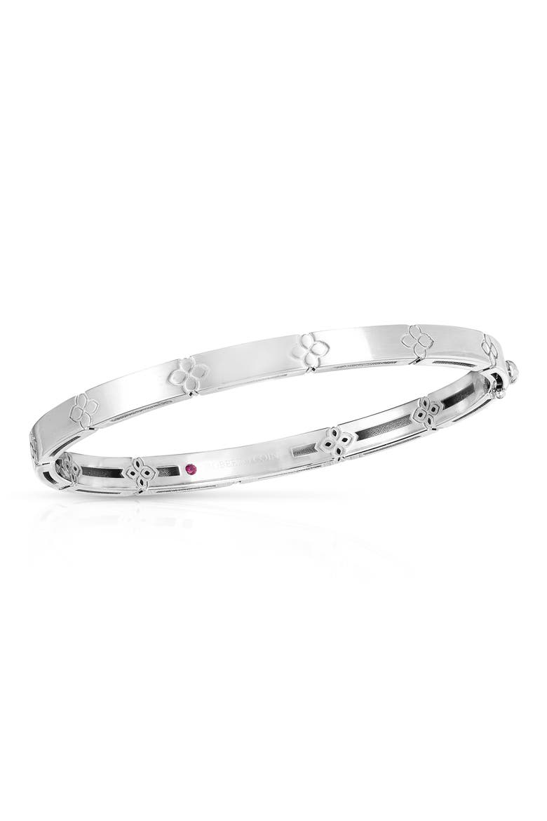 Love in Verona Bangle, Main, color, WHITE GOLD