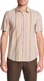 PAISLEY & GRAY Sawyer Short Sleeve Linen Blend Button-Up Shirt