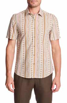 PAISLEY & GRAY Sawyer Short Sleeve Linen Blend Button-Up Shirt