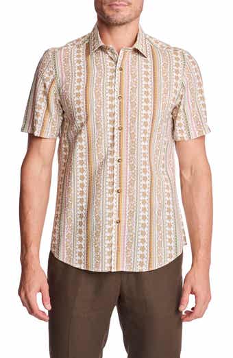 PAISLEY & GRAY Sawyer Short Sleeve Linen Blend Button-Up Shirt