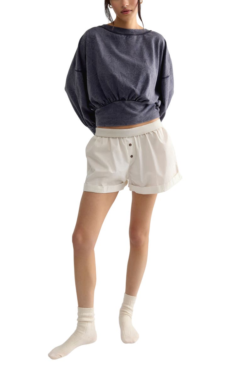 Better Together Ruched Sweatshirt, Alternate, color, PEACOAT