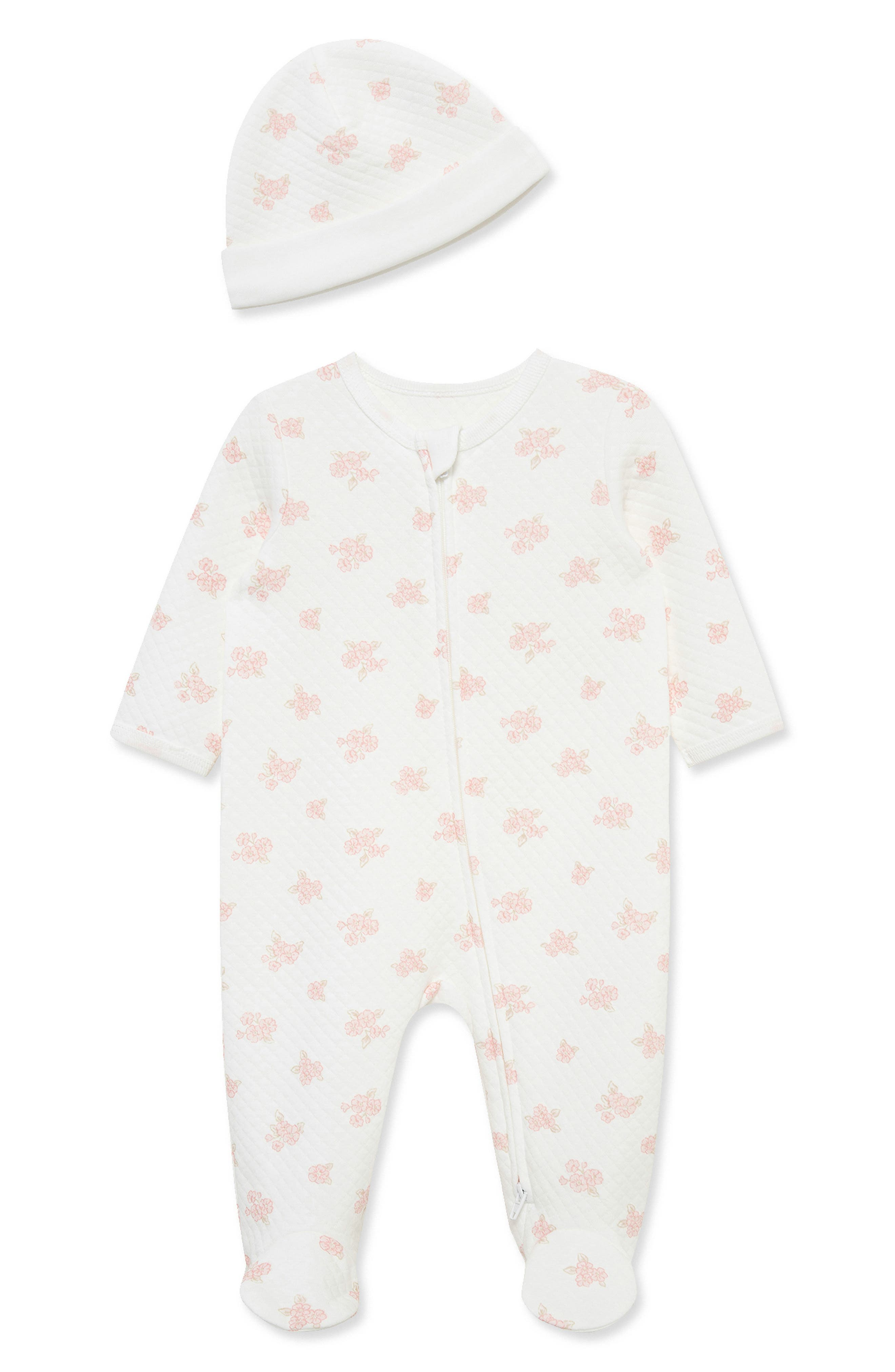 Quilted Footie & Hat Set
