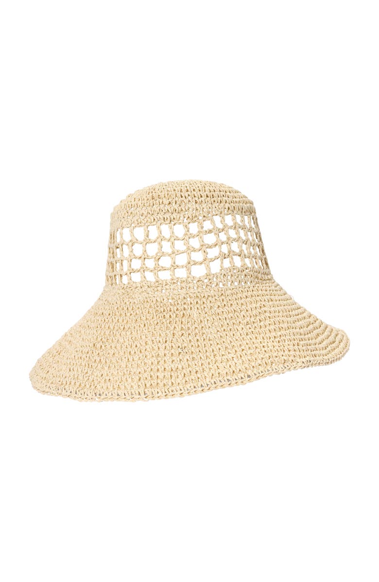 Lauren Ralph Lauren Crochet Open Crown Sunhat, Alternate, color, Natural