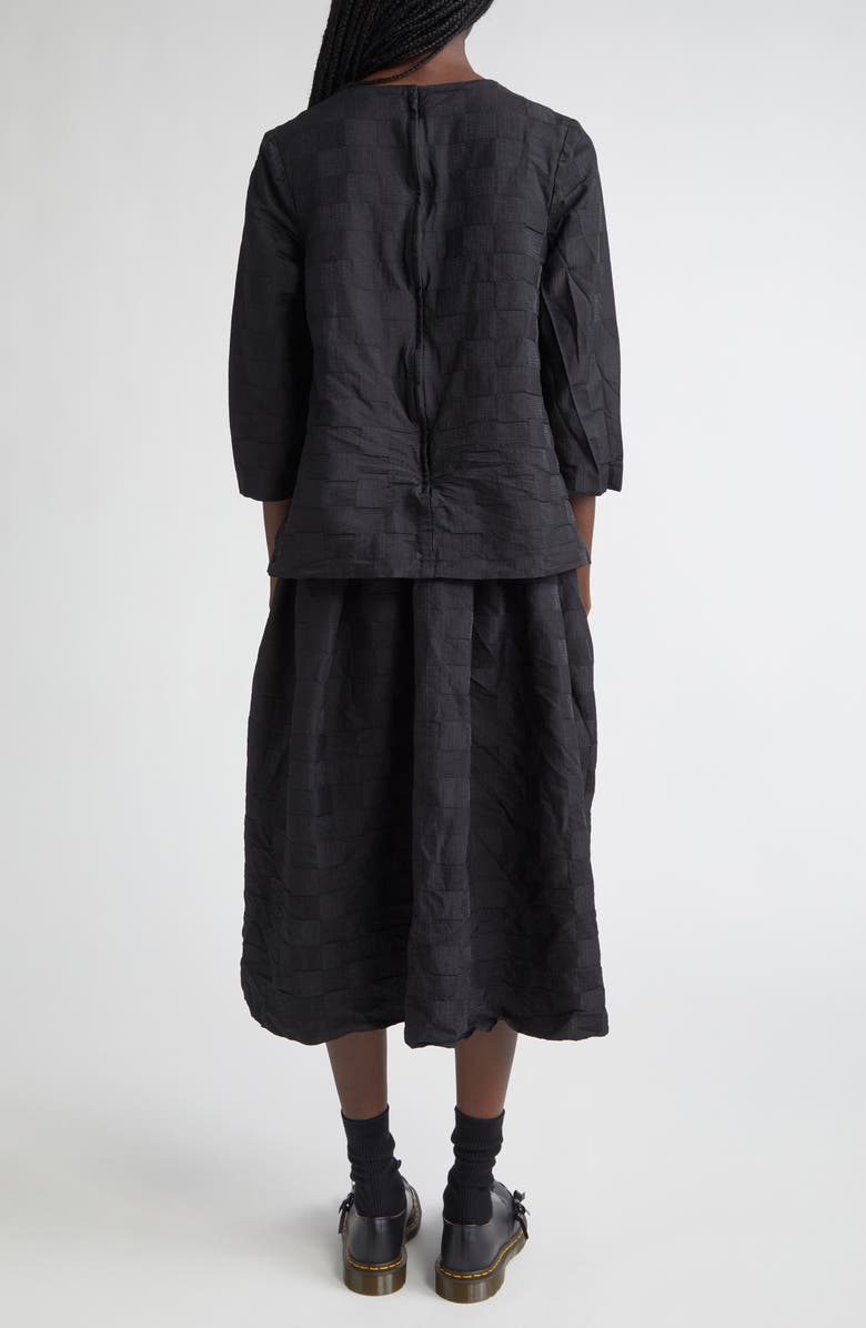 Comme des Garçons Comme des Garçons Jacquard Check Midi Dress, Alternate, color,