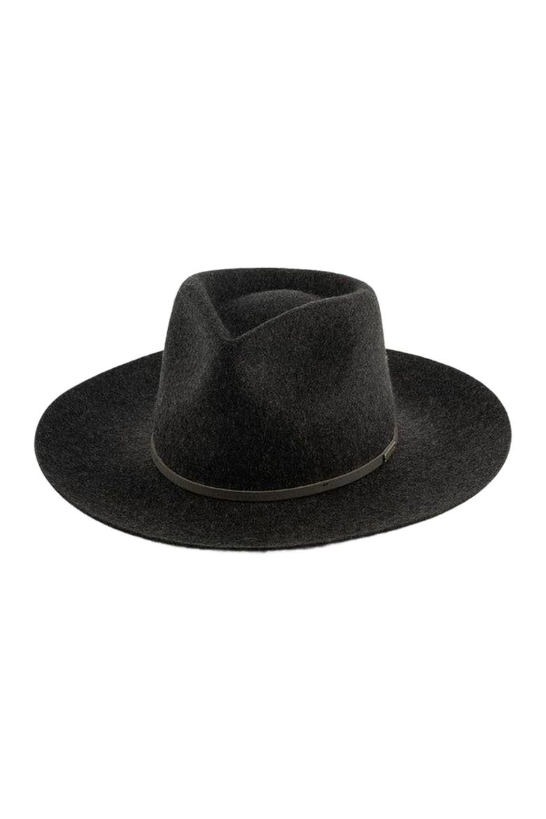 Rowan Fedora Hat, Main, color, Mixed Charcoal