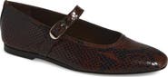 Le Monde Béryl Mary Jane Snake Embossed Ballet Flat