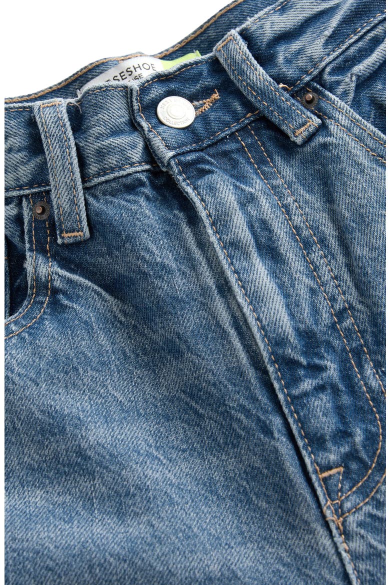 Two-Tone Barrel Leg Jeans, Alternate, color, MULTI