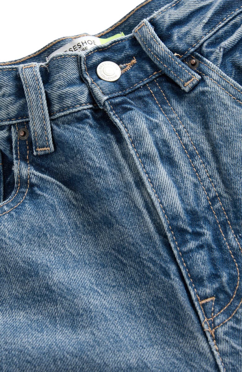 NEXT Two-Tone Barrel Leg Jeans, Alternate, color, Multi