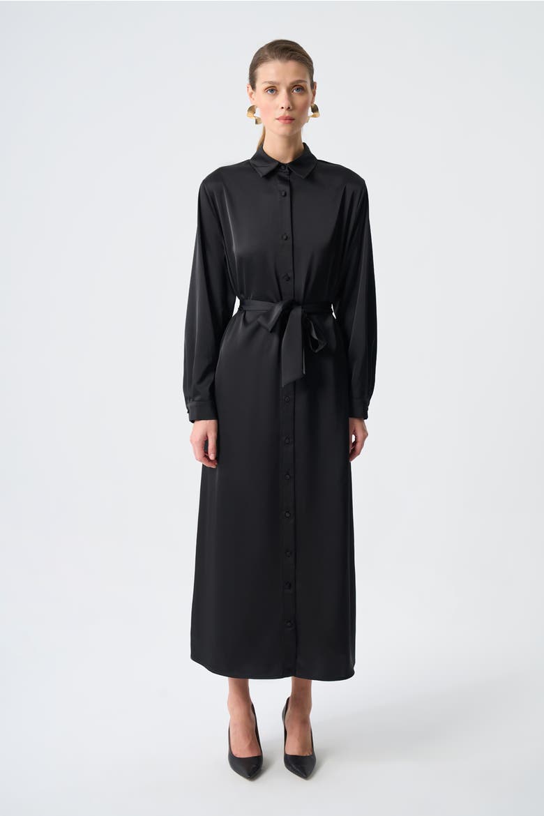 Ellips Patterned Shirt Dress, Main, color, Black