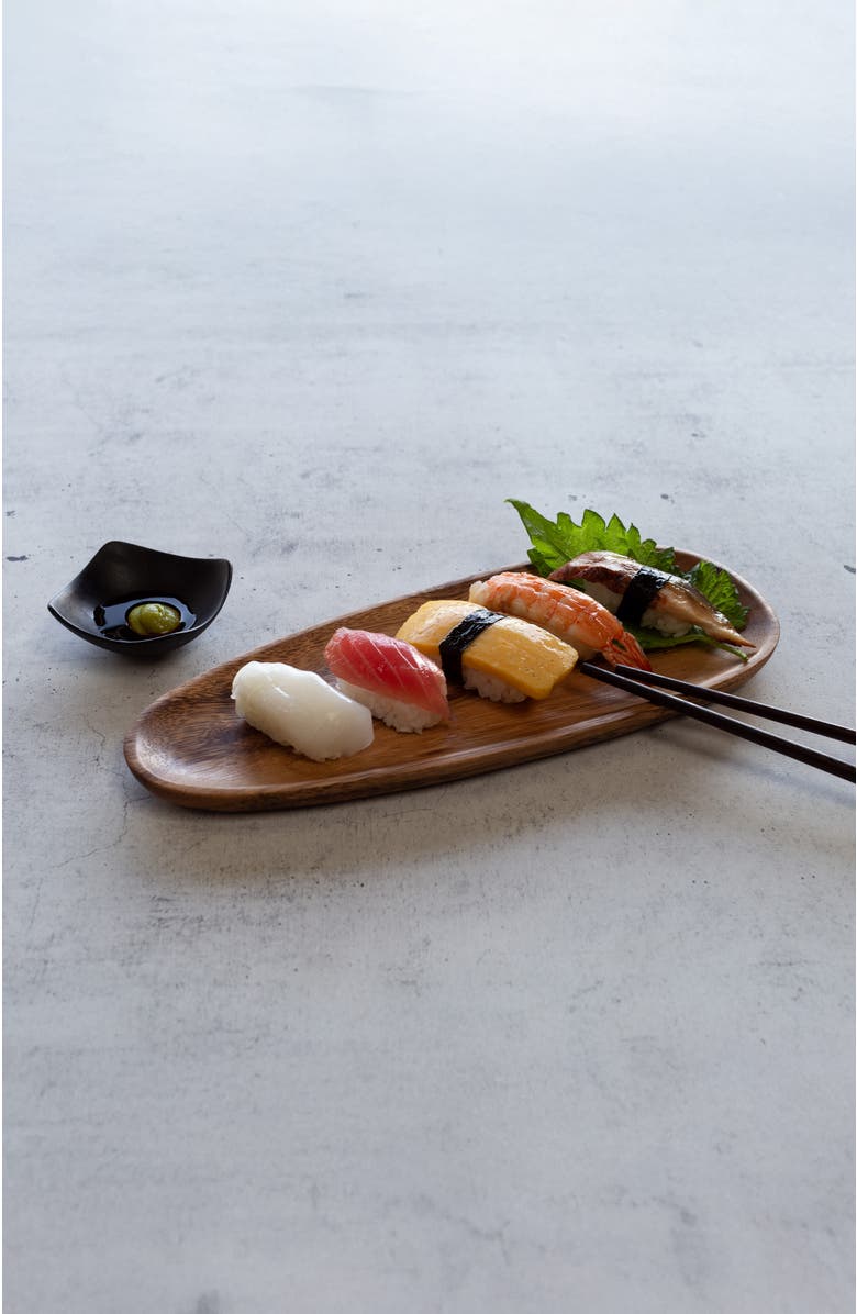 OHOM INC Foree Long Plate, Alternate, color, Brown