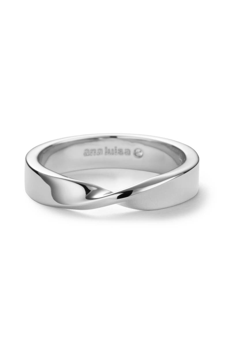 Ana Luisa Band Ring - Eliora Silver, Main, color, Silver