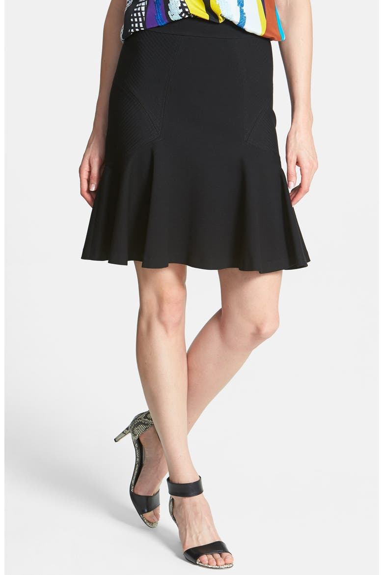 'Carlita' Knit Flare Skirt, Main, color, BLACK