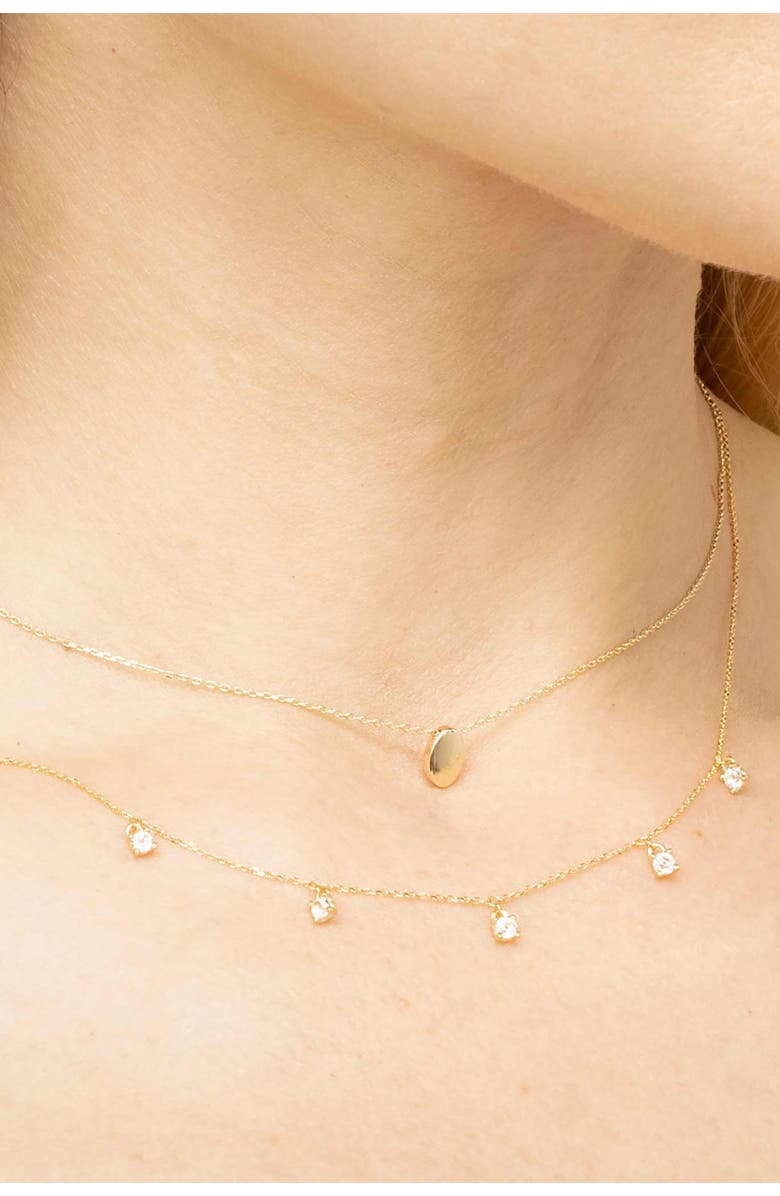 14K Yellow Gold Seeing Sparks Hanging Necklace