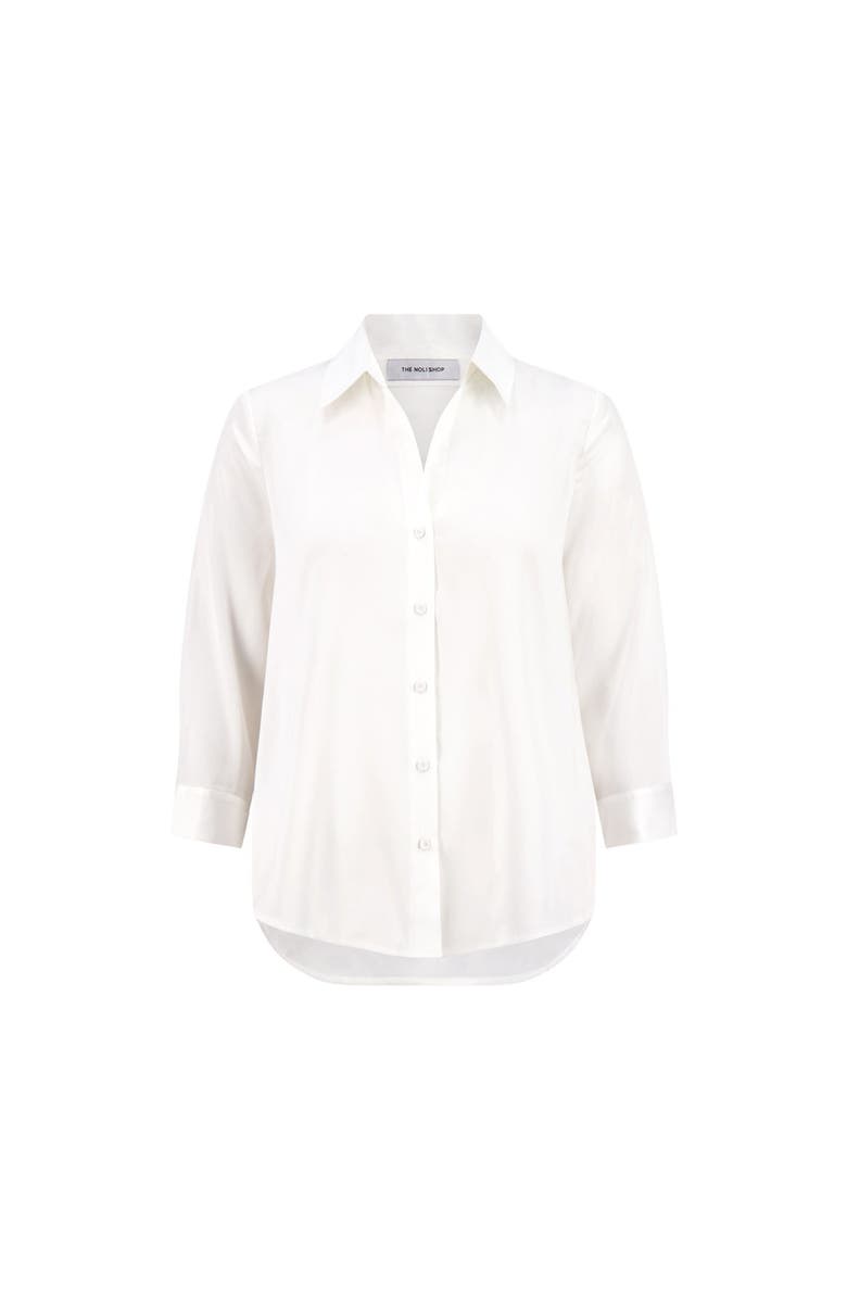 The Noli Shop Sara Silk Blouse, Alternate, color, White