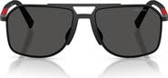 Prada Linea Rossa 56mm Pilot Sunglasses