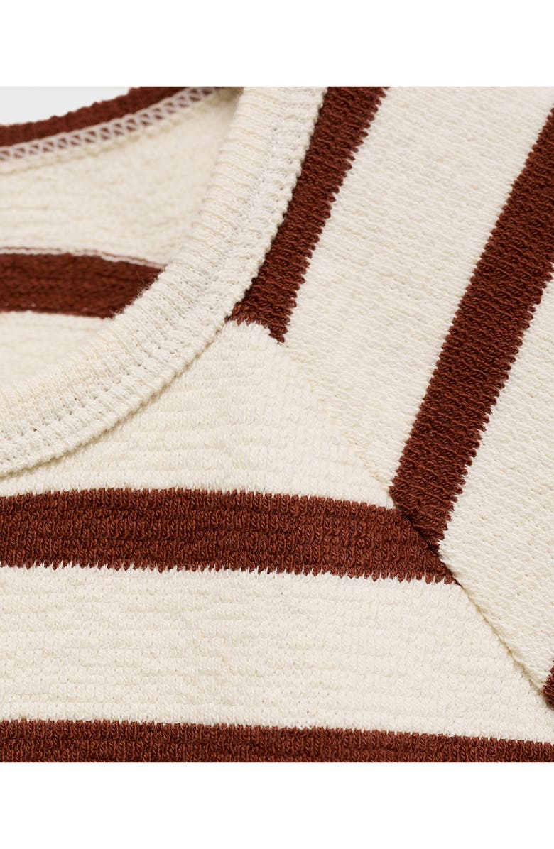 MANGO Stripe Cotton Sweatshirt, Alternate, color, Burnt Orange