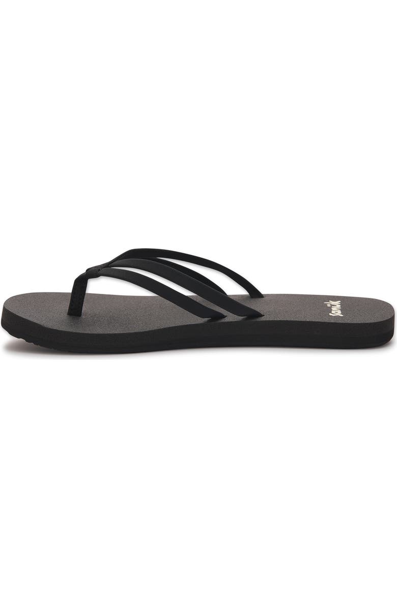 Sanuk Mandy Yoga Mat Flip Flop, Alternate, color, Black