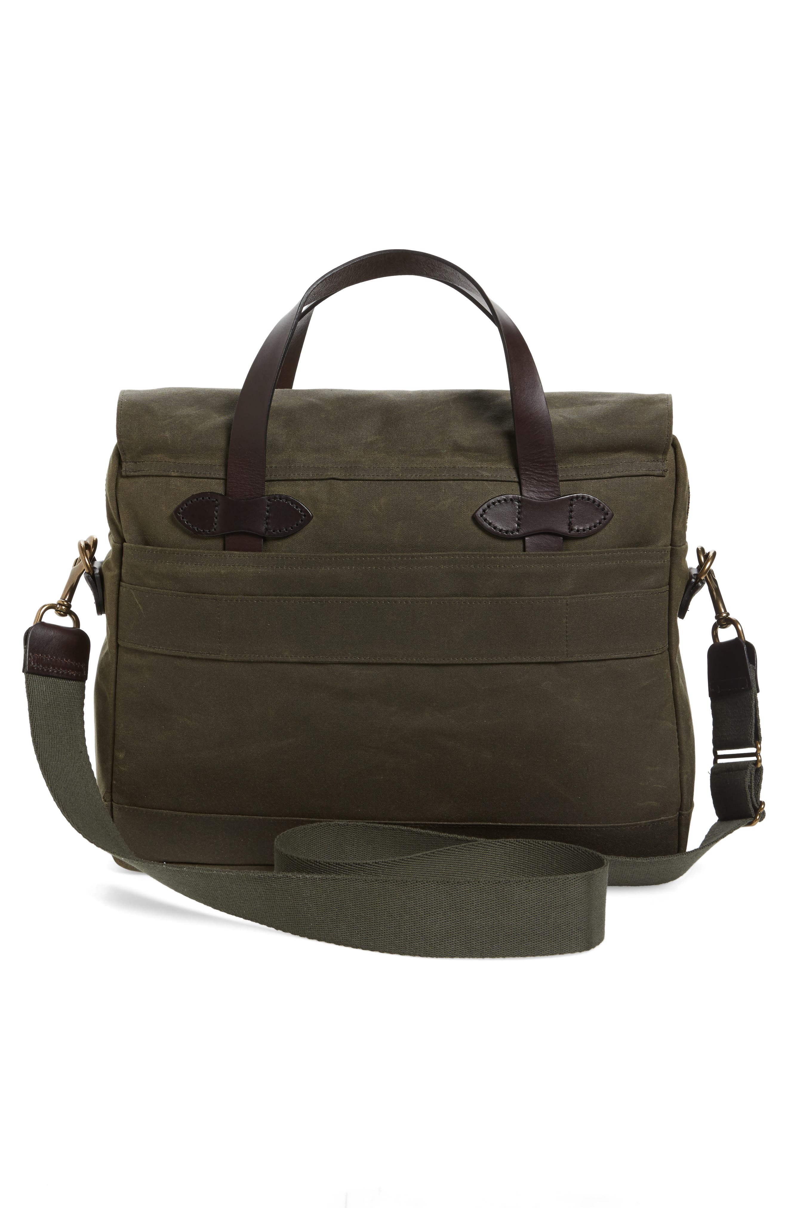 '24 Hour' Tin Cloth Briefcase, Alternate, color, OTTER GREEN