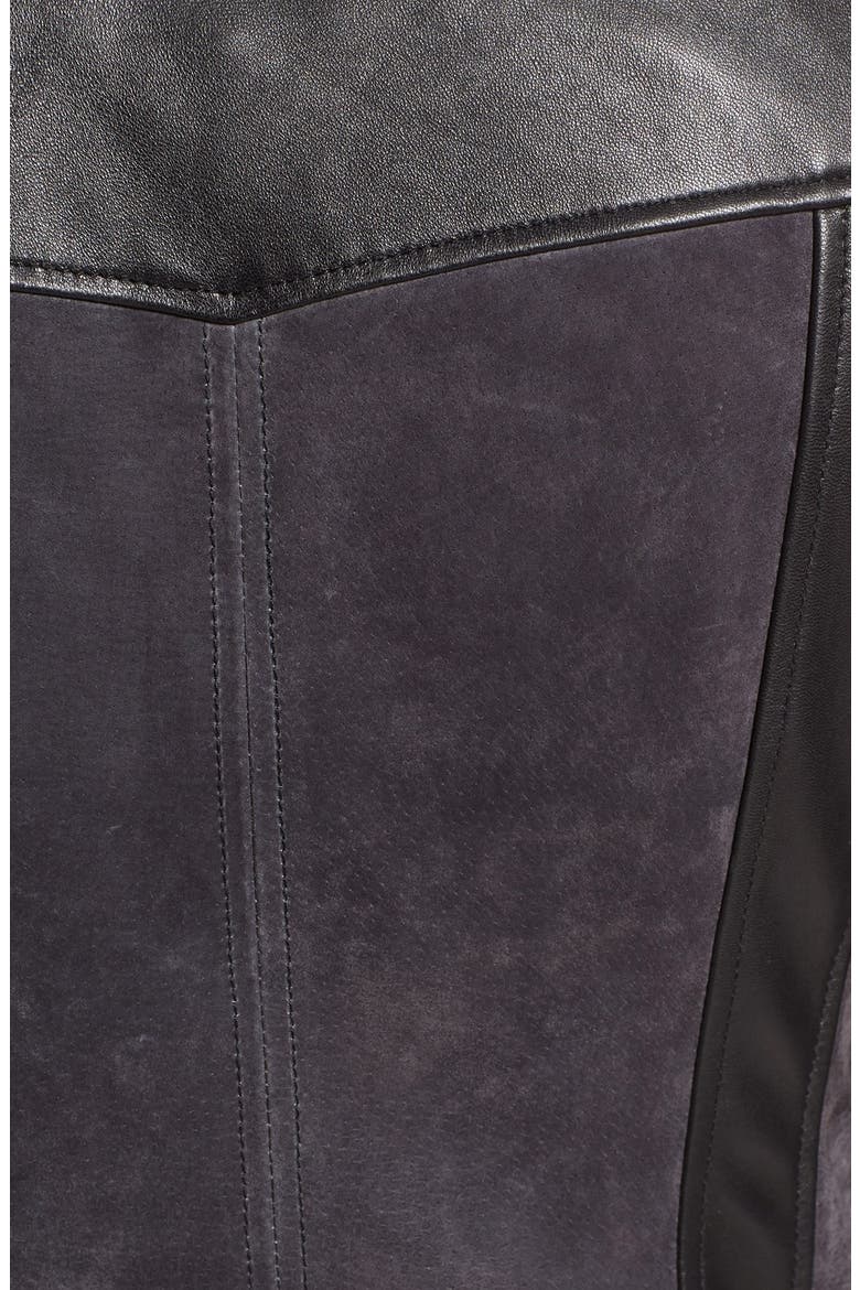 Genuine Leather & Suede Moto Jacket, Alternate, color, VICES