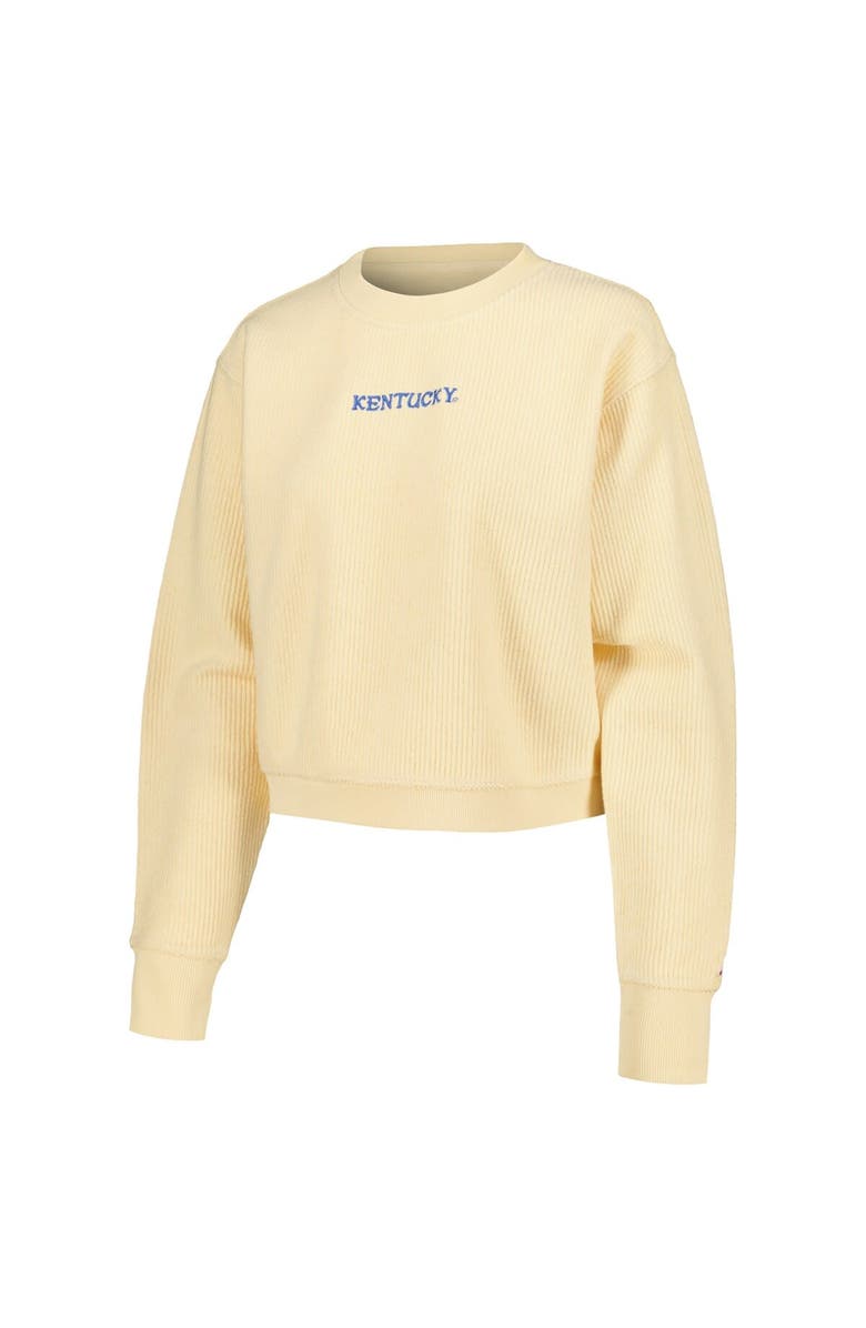 LEAGUE COLLEGIATE WEAR Women's League Collegiate Wear Cream Kentucky Wildcats Timber Cropped Pullover Sweatshirt, Alternate, color, Cream
