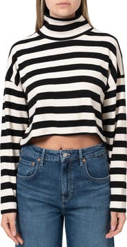 Mavi Jeans Stripe Jersey Crop Top