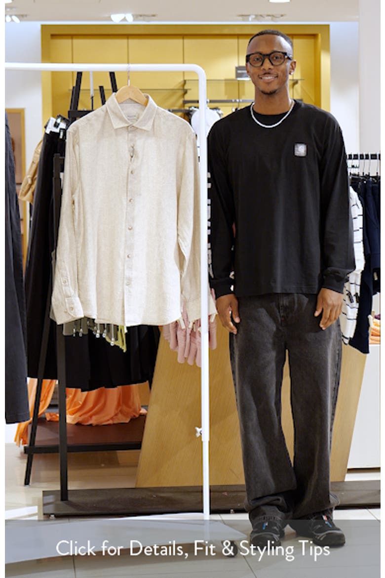 Axel Shaped Fit Linen Button-Up Shirt video