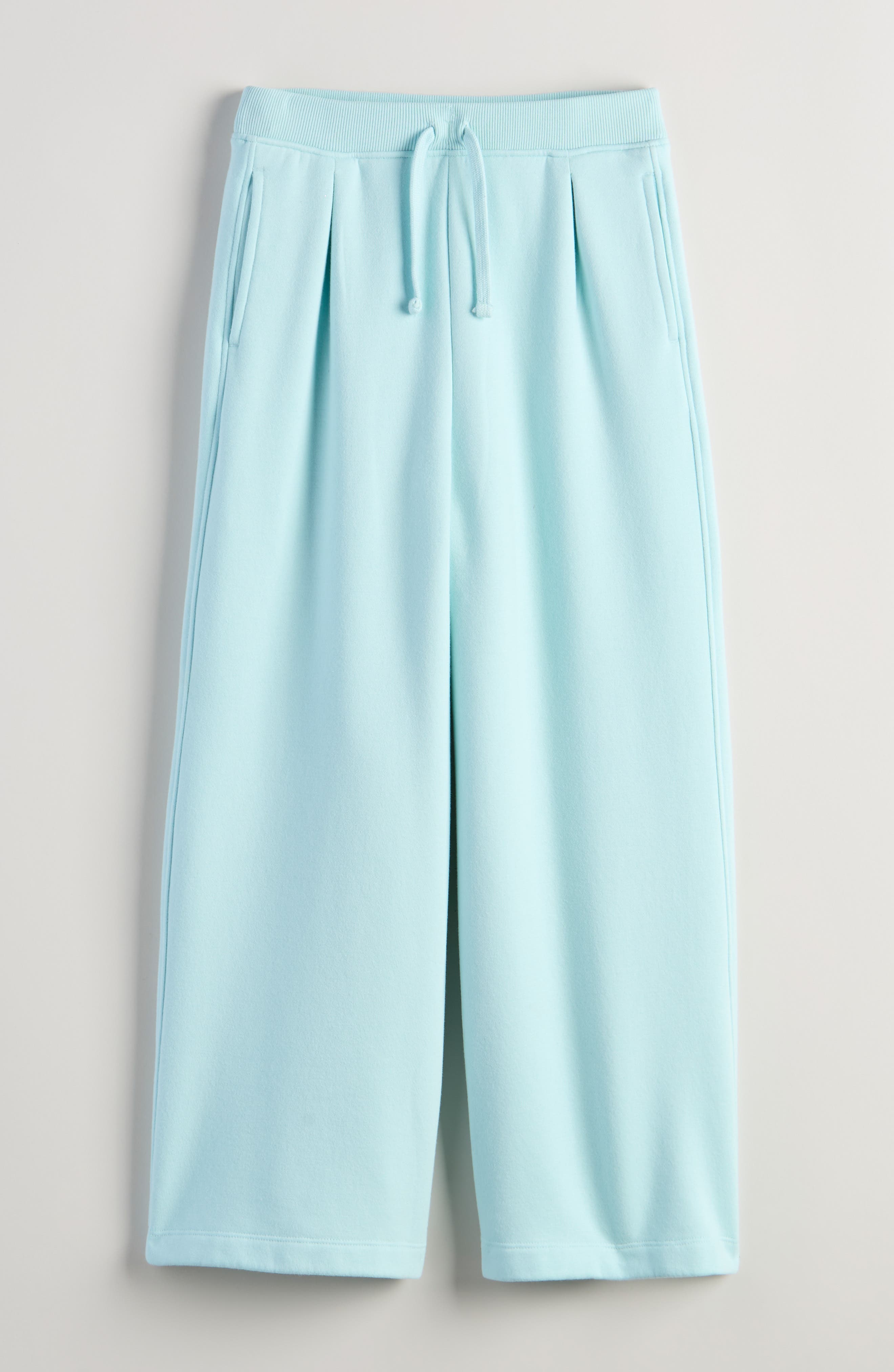 Zella Girl Kids'  Cloud Soft Pleated Wide Leg Knit Pants In Blue