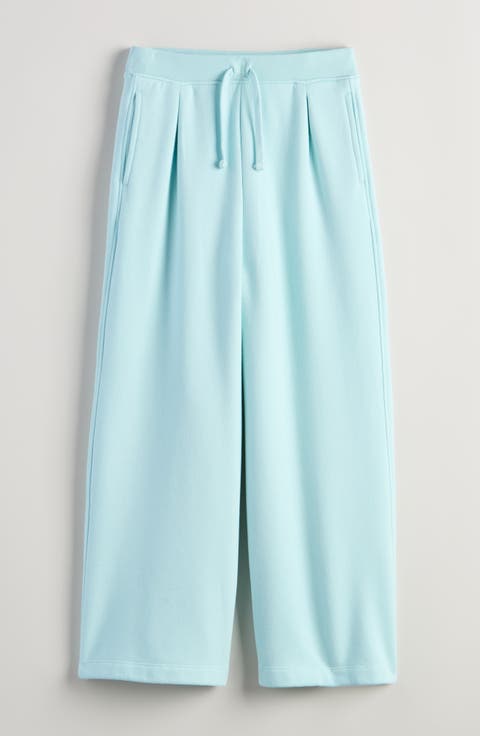Cloud Soft Pleated Wide Leg Knit Pants (Little Kid & Big Kid)